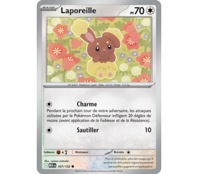 Laporeille Pv 70 107/132 - Carte Commune Reverse - Méga-Évolution