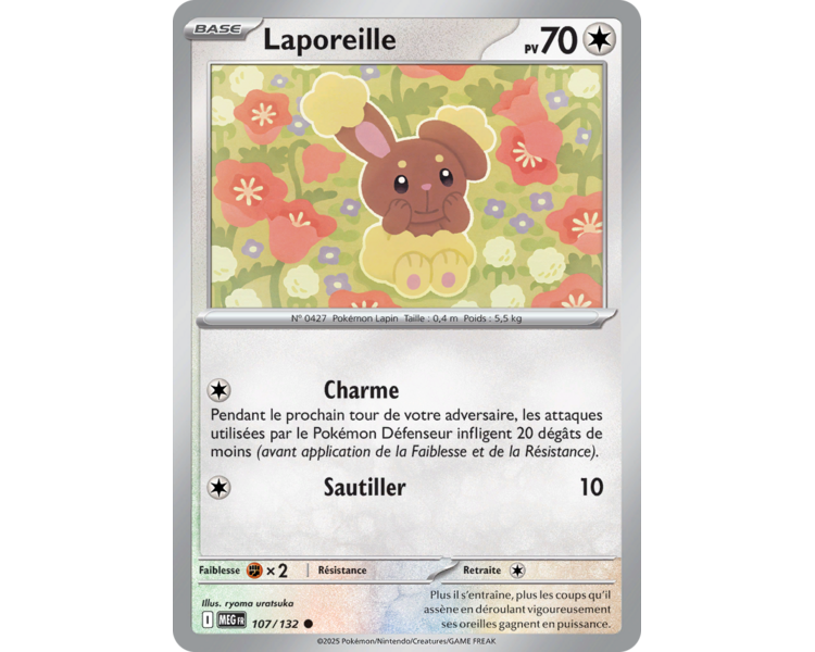 Laporeille Pv 70 107/132 - Carte Commune Reverse - Méga-Évolution