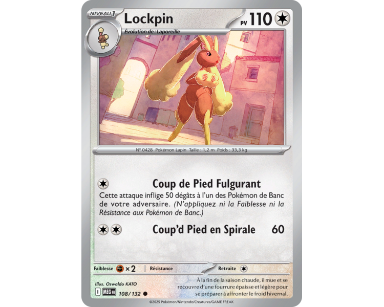Lockpin Pv 110 108/132 - Carte Commune Reverse - Méga-Évolution