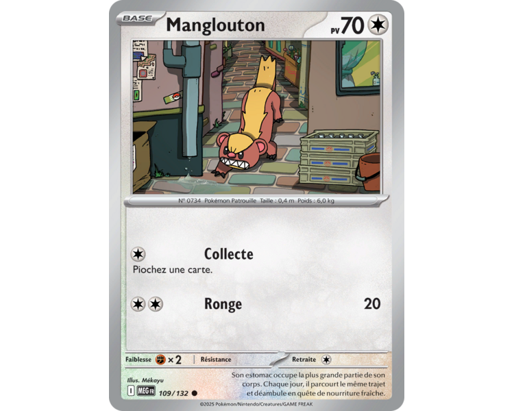 Manglouton Pv 70 109/132 - Carte Commune - Méga-Évolution