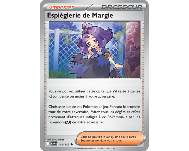 Dresseur Espièglerie de Margie 113/132 - Carte Peu Commune Reverse - Méga-Évolution