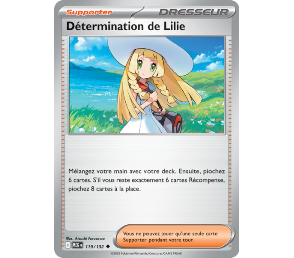 Dresseur Détermination de Lilie 119/132 - Carte Peu Commune Reverse - Méga-Évolution