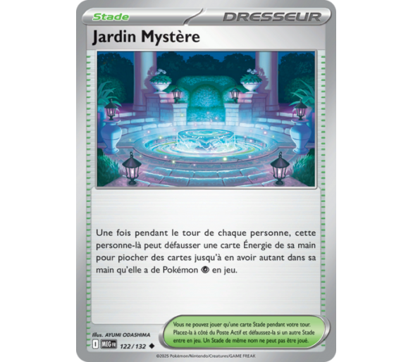 Stade Jardin Mystère 122/132 - Carte Peu Commune - Méga-Évolution