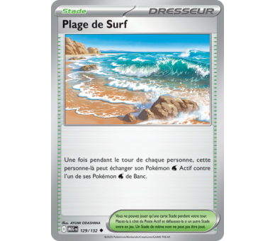 Stade Plage de Surf 129/132 - Carte Peu Commune Reverse - Méga-Évolution