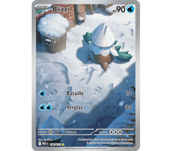 Blizzi Pv 90 140/132 - Carte Secrète Illustration Rare - Méga-Évolution