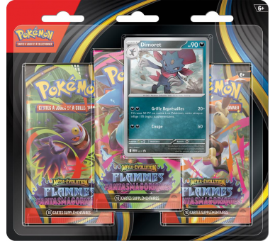 Pack de 3 Boosters Sous Blister Farfuret - ME02 Méga-Évolution Flammes Fantasmagoriques - FR