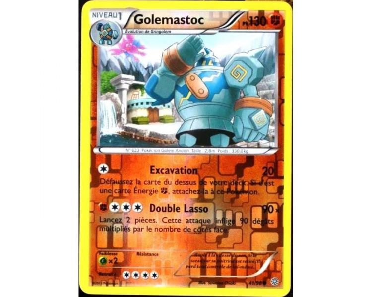 Carte Pokémon reverse Golemastoc pv 130 - 41/98