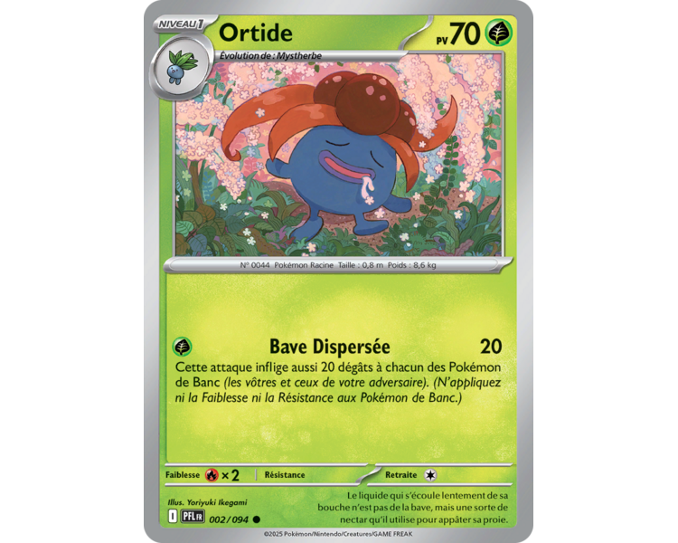 Ortide Pv 70 002/094 - Carte Commune Reverse - Méga-Évolution Flammes Fantasmagoriques