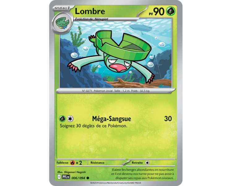 Lombre Pv 90 006/094 - Carte Commune Reverse - Méga-Évolution Flammes Fantasmagoriques