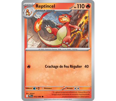 Salamèche Pv 80 011/094 - Carte Commune - Méga-Évolution Flammes Fantasmagoriques