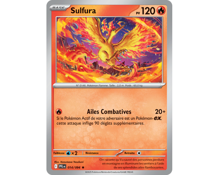 Sulfura Pv 120 014/094 - Carte Rare Holographique - Méga-Évolution Flammes Fantasmagoriques