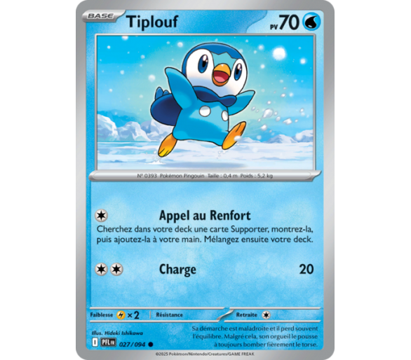 Tiplouf Pv 70 027/094 - Carte Commune Reverse - Méga-Évolution Flammes Fantasmagoriques