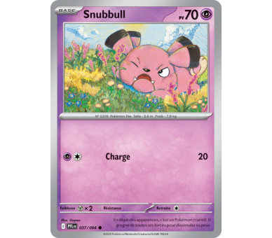 Snubbull Pv 70 037/094 - Carte Commune Reverse - Méga-Évolution Flammes Fantasmagoriques