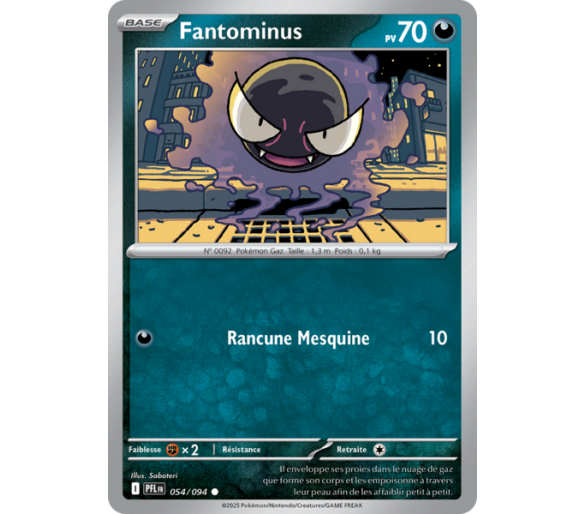 Fantominus Pv 70 054/094 - Carte Commune - Méga-Évolution Flammes Fantasmagoriques