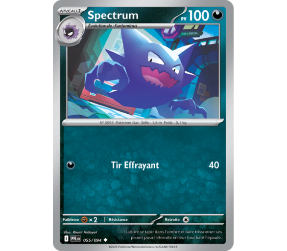 Spectrum Pv 100 055/094 - Carte Peu Commune - Méga-Évolution Flammes Fantasmagoriques