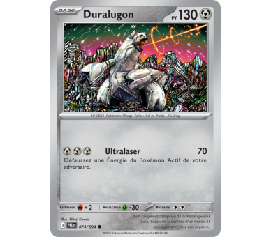 Duralugon Pv 130 74/094 - Carte Commune Reverse - Méga-Évolution Flammes Fantasmagoriques