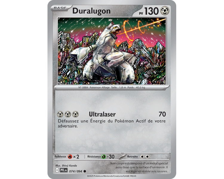 Duralugon Pv 130 74/094 - Carte Commune Reverse - Méga-Évolution Flammes Fantasmagoriques