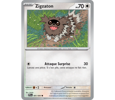 Zigzaton Pv 70 81/094 - Carte Commune Reverse - Méga-Évolution Flammes Fantasmagoriques