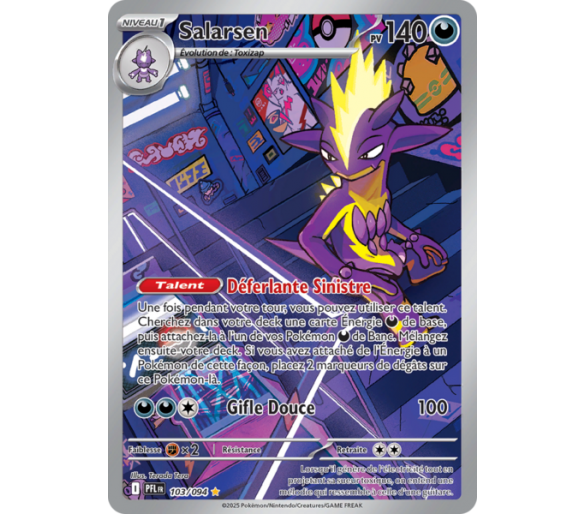 Salarsen Pv 140 103/094 - Carte Illustration rare Secrète - Méga-Évolution Flammes Fantasmagoriques