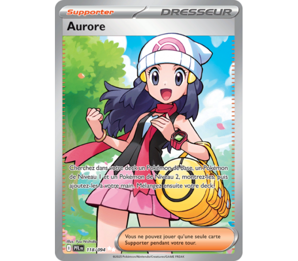 Aurore Full Art 118/094 - Carte Ultra Rare Secrète - Méga-Évolution Flammes Fantasmagoriques