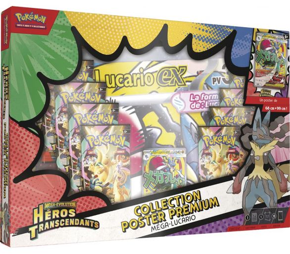 Coffret Collection Poster Premium – Méga-Lucario-ex – Héros Transcendants – ME2.5