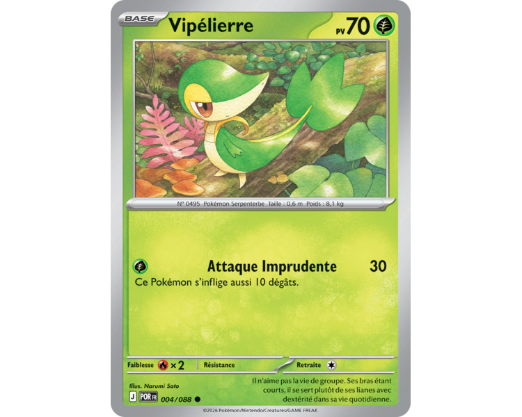 Vipélierre Pv 70 004/88 - Carte Commune Reverse - Méga-Évolution Équilibre Parfait