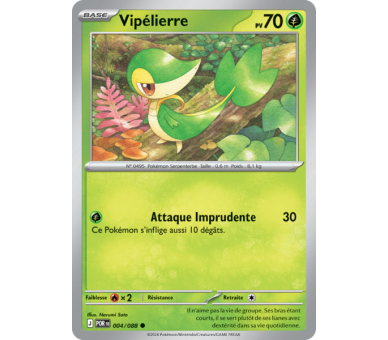Vipélierre Pv 70 004/88 - Carte Commune Reverse - Méga-Évolution Équilibre Parfait
