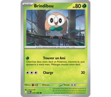 Brindibou Pv 80 010/88 - Carte Commune Reverse - Méga-Évolution Équilibre Parfait