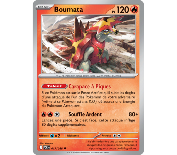 Boumata Pv 120 017/88 - Carte Peu Commune Reverse - Méga-Évolution Équilibre Parfait
