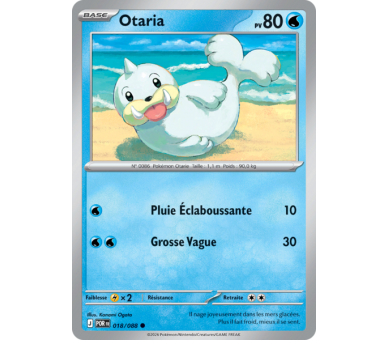 Otaria Pv 80 018/88 - Carte Commune Reverse - Méga-Évolution Équilibre Parfait
