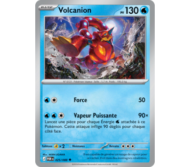 Volcanion Pv 130 025/88 - Carte Peu Commune Reverse - Méga-Évolution Équilibre Parfait