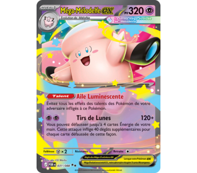 Méga-Mélodelfe-ex Pv 320 031/88 - Carte Double Rare - Méga-Évolution Équilibre Parfait