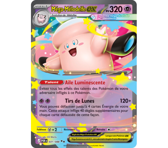 Méga-Mélodelfe-ex Pv 320 031/88 - Carte Double Rare - Méga-Évolution Équilibre Parfait