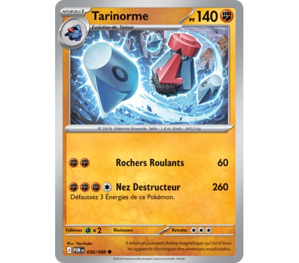 Tarinor Pv 90 037/88 - Carte Commune Reverse - Méga-Évolution Équilibre Parfait