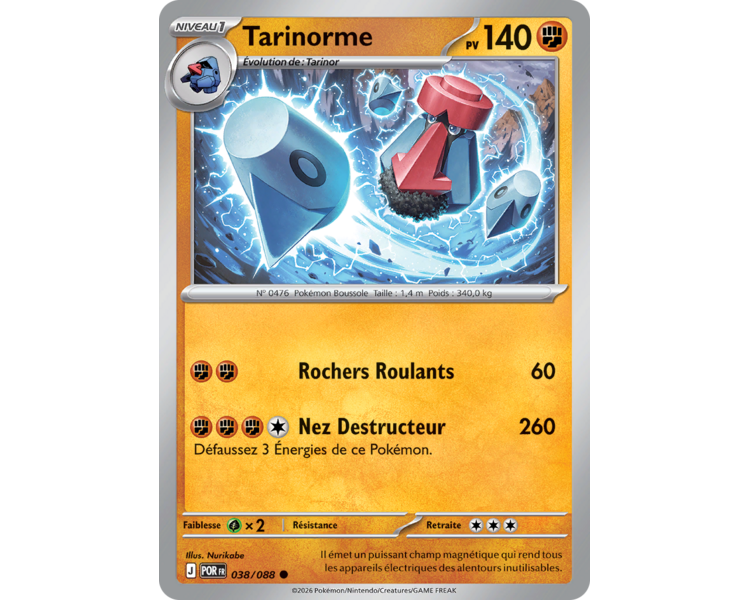 Tarinor Pv 90 037/88 - Carte Commune Reverse - Méga-Évolution Équilibre Parfait