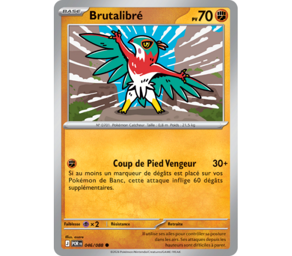 Brutalibré Pv 70 046/88 - Carte Commune Reverse - Méga-Évolution Équilibre Parfait