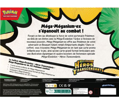 Coffret Méga Évolution– Héros Transcendants – ME2.5 - Méganium, Roitiflam ou Aligatueur