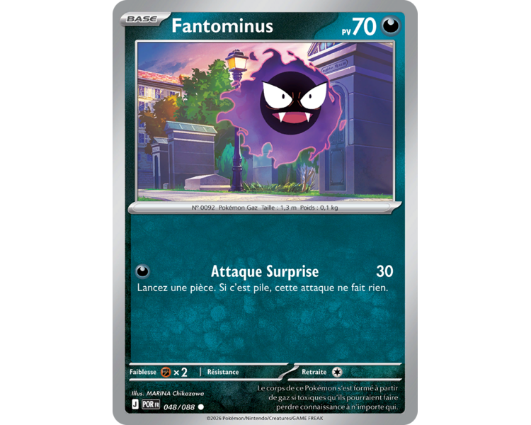 Fantominus Pv 70 048/88 - Carte Commune Reverse - Méga-Évolution Équilibre Parfait