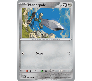 Monorpale Pv 70 056/88 - Carte Commune Reverse - Méga-Évolution Équilibre Parfait