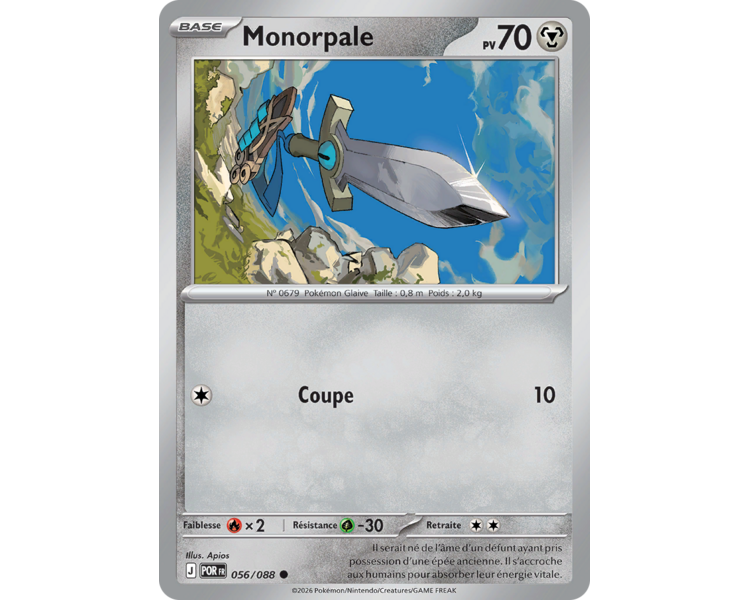 Monorpale Pv 70 056/88 - Carte Commune Reverse - Méga-Évolution Équilibre Parfait