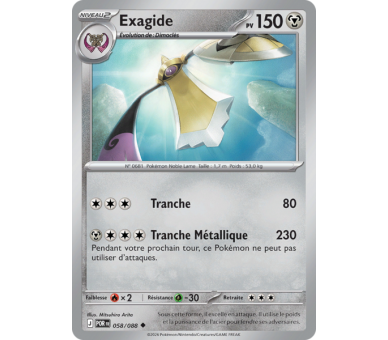 Exagide Pv 150 058/88 - Carte Peu Commune Reverse - Méga-Évolution Équilibre Parfait