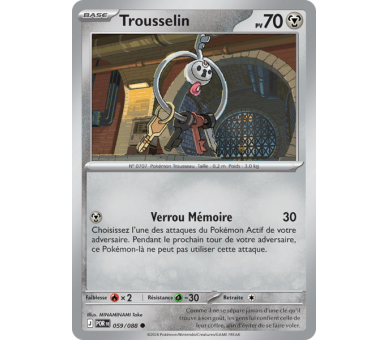 Trousselin Pv 70 059/88 - Carte Commune Reverse - Méga-Évolution Équilibre Parfait