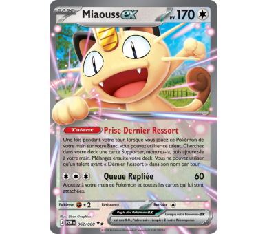Miaouss-ex Pv 170 062/88 - Carte Double Rare - Méga-Évolution Équilibre Parfait