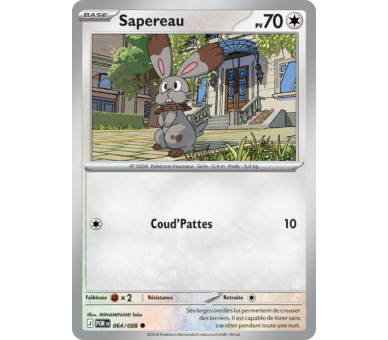 Sapereau Pv 70 064/88 - Carte Commune Reverse - Méga-Évolution Équilibre Parfait