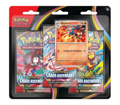 Pack de 3 boosters - Reptincel - ME04 – Chaos Ascendant - FR