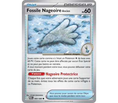 Objet Fossile Nageoire Ancien 69/88 - Carte Commune Reverse - Méga-Évolution Équilibre Parfait
