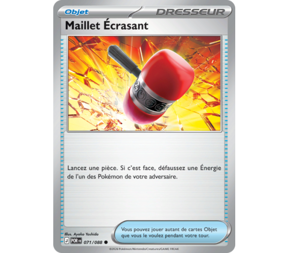 Objet Maillet Écrasant 71/88 - Carte Commune Reverse - Méga-Évolution Équilibre Parfait