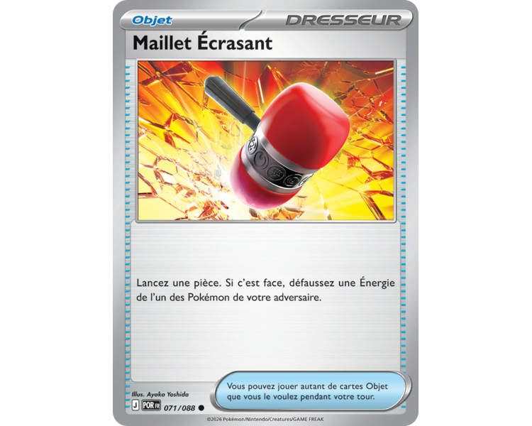 Objet Maillet Écrasant 71/88 - Carte Commune Reverse - Méga-Évolution Équilibre Parfait