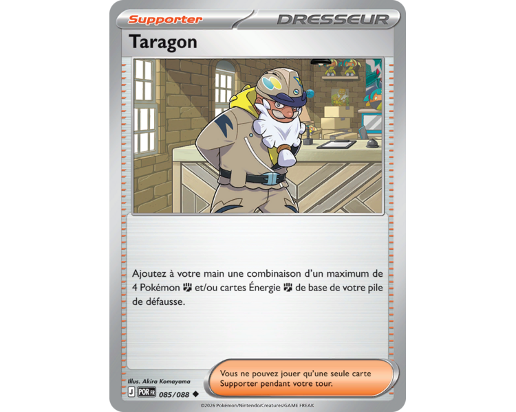 Dresseur Supporter Taragon  85/88 - Carte Peu Commune Reverse - Méga-Évolution Équilibre Parfait