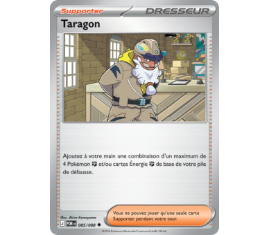 Dresseur Supporter Taragon  85/88 - Carte Peu Commune Reverse - Méga-Évolution Équilibre Parfait